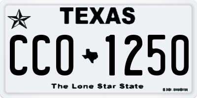 TX license plate CCO1250