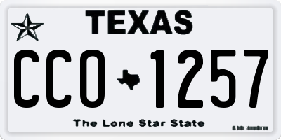 TX license plate CCO1257