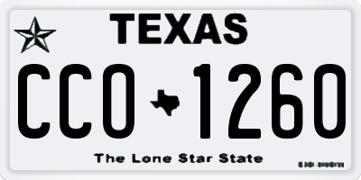TX license plate CCO1260