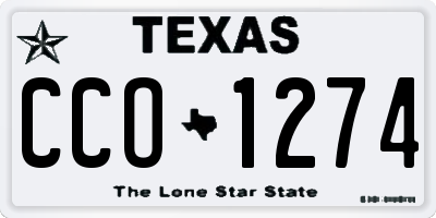 TX license plate CCO1274