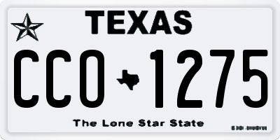 TX license plate CCO1275