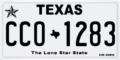 TX license plate CCO1283
