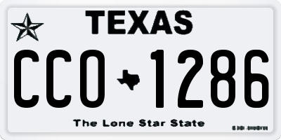 TX license plate CCO1286