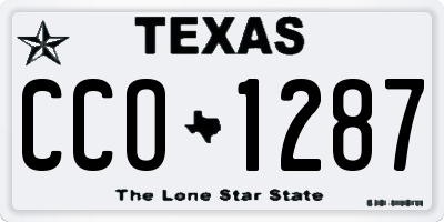 TX license plate CCO1287