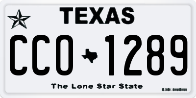 TX license plate CCO1289