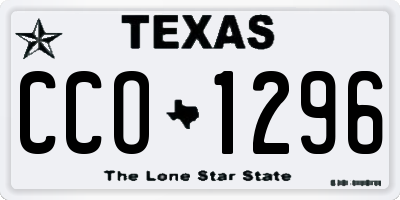 TX license plate CCO1296