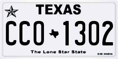 TX license plate CCO1302
