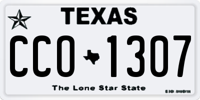 TX license plate CCO1307