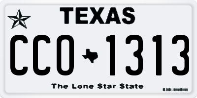 TX license plate CCO1313