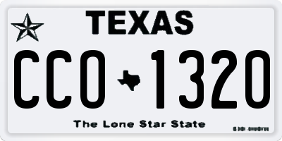 TX license plate CCO1320