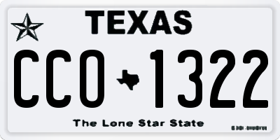 TX license plate CCO1322