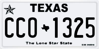 TX license plate CCO1325