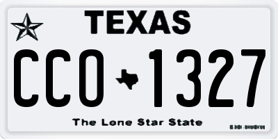 TX license plate CCO1327