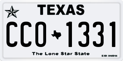 TX license plate CCO1331