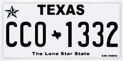 TX license plate CCO1332