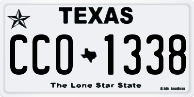 TX license plate CCO1338