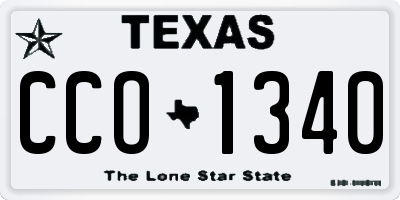 TX license plate CCO1340