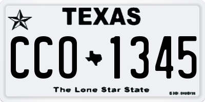 TX license plate CCO1345