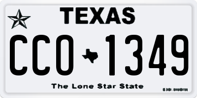 TX license plate CCO1349