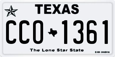 TX license plate CCO1361