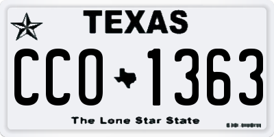 TX license plate CCO1363