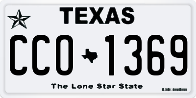 TX license plate CCO1369