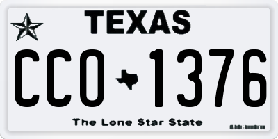 TX license plate CCO1376