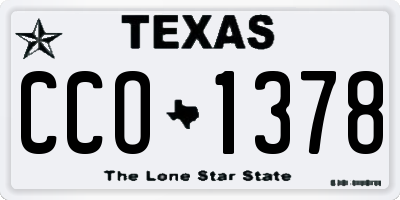 TX license plate CCO1378