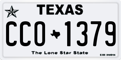 TX license plate CCO1379