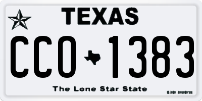 TX license plate CCO1383