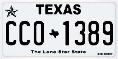 TX license plate CCO1389