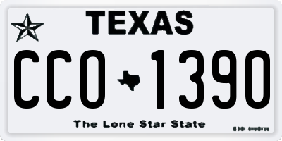 TX license plate CCO1390