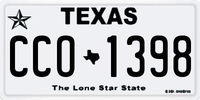 TX license plate CCO1398