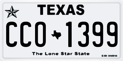 TX license plate CCO1399