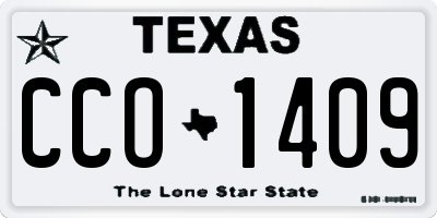 TX license plate CCO1409