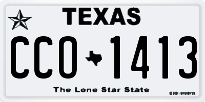 TX license plate CCO1413
