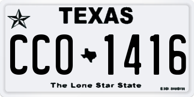 TX license plate CCO1416