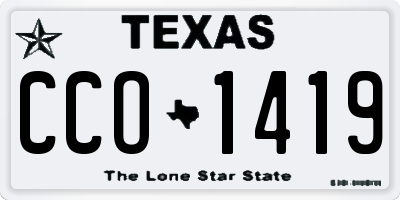 TX license plate CCO1419