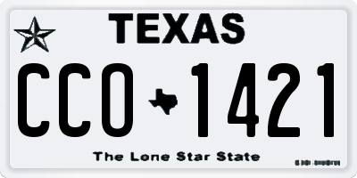 TX license plate CCO1421
