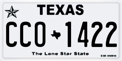 TX license plate CCO1422
