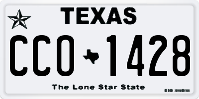 TX license plate CCO1428