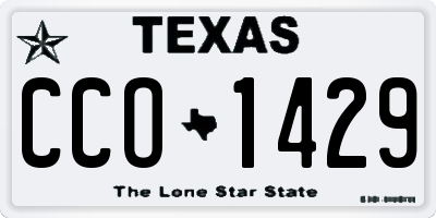 TX license plate CCO1429