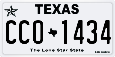 TX license plate CCO1434