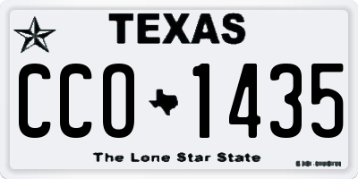 TX license plate CCO1435