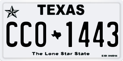 TX license plate CCO1443