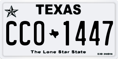 TX license plate CCO1447