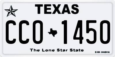 TX license plate CCO1450