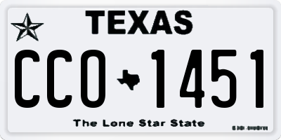 TX license plate CCO1451