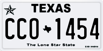 TX license plate CCO1454