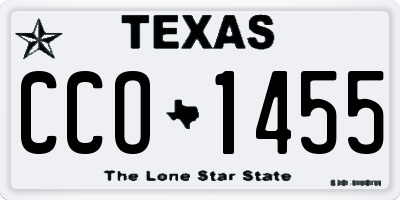 TX license plate CCO1455